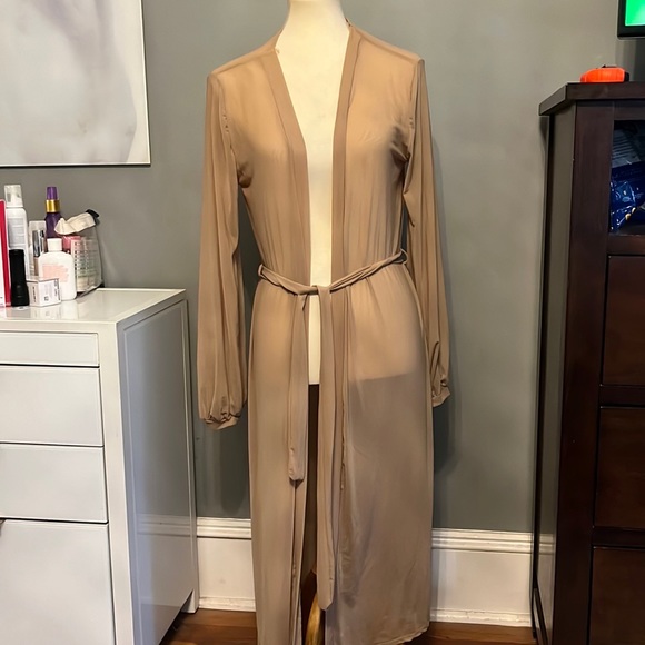 Fashion Nova Swim Fashion Nova Sheer Belted Duster Bathing Suit